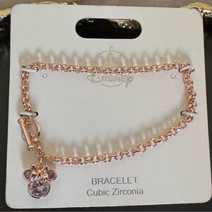 Disney Rose Gold Bracelet with Minnie pendant